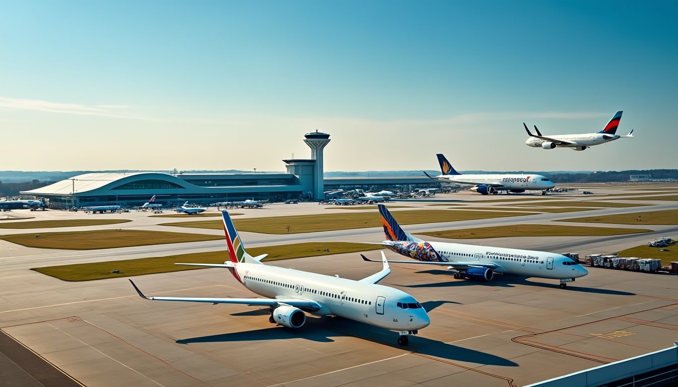 explore the bustling airports in washington dc, including ronald reagan washington national airport, dulles international airport, and baltimore/washington international thurgood marshall airport. discover essential travel information, amenities, and transportation options to enhance your journey to and from the nation's capital.