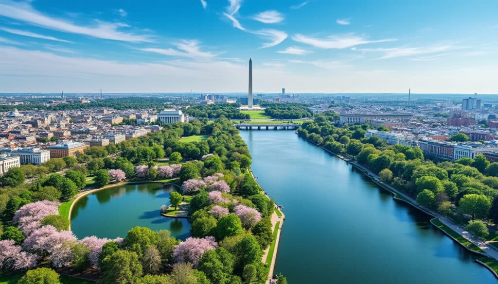 explore the diverse geographical features of washington dc, including its iconic monuments, sprawling parks, and the potomac river. discover how these elements shape the city's landscape and influence its culture and history.
