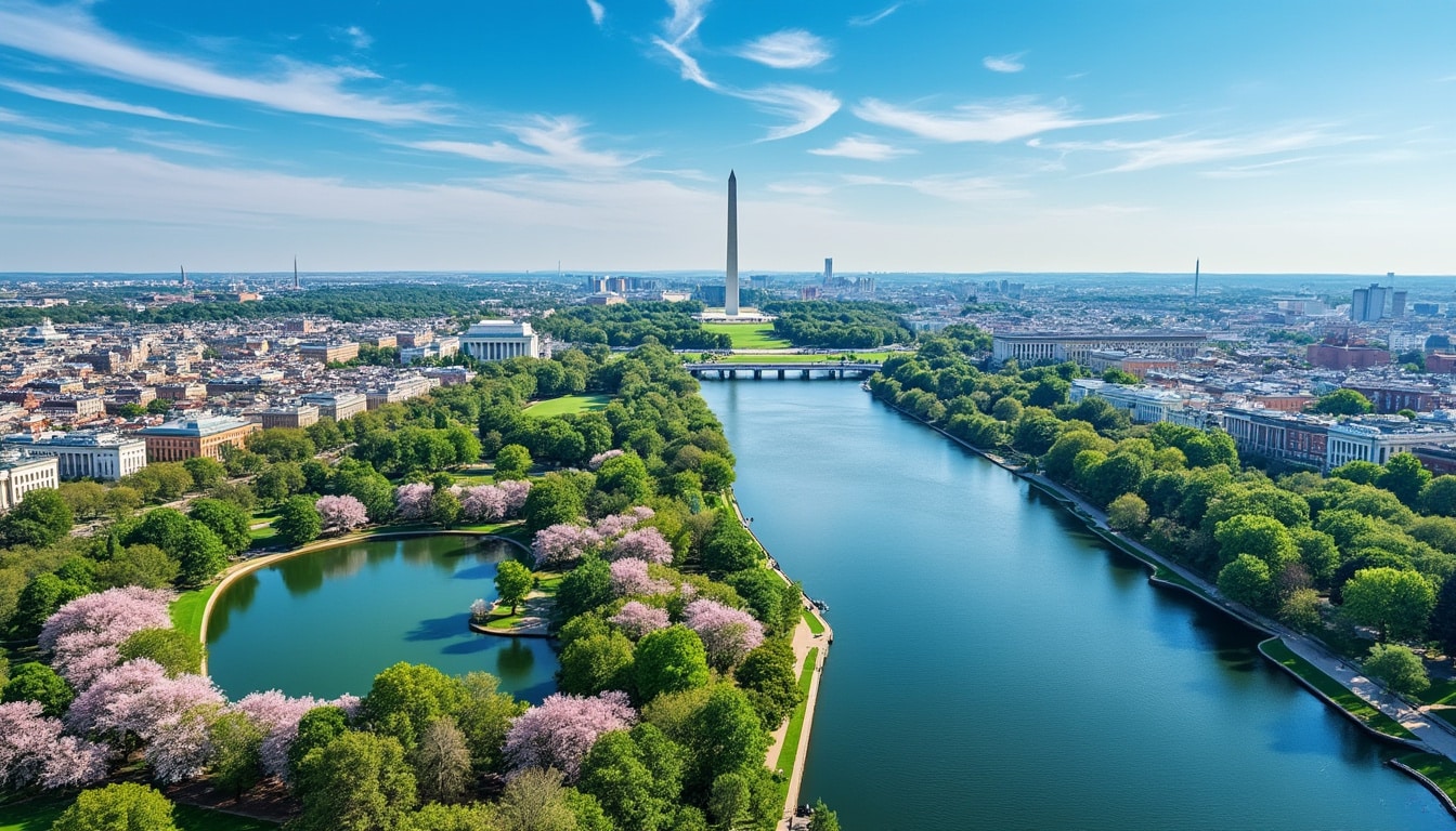 explore the diverse geographical features of washington dc, including its iconic monuments, sprawling parks, and the potomac river. discover how these elements shape the city's landscape and influence its culture and history.