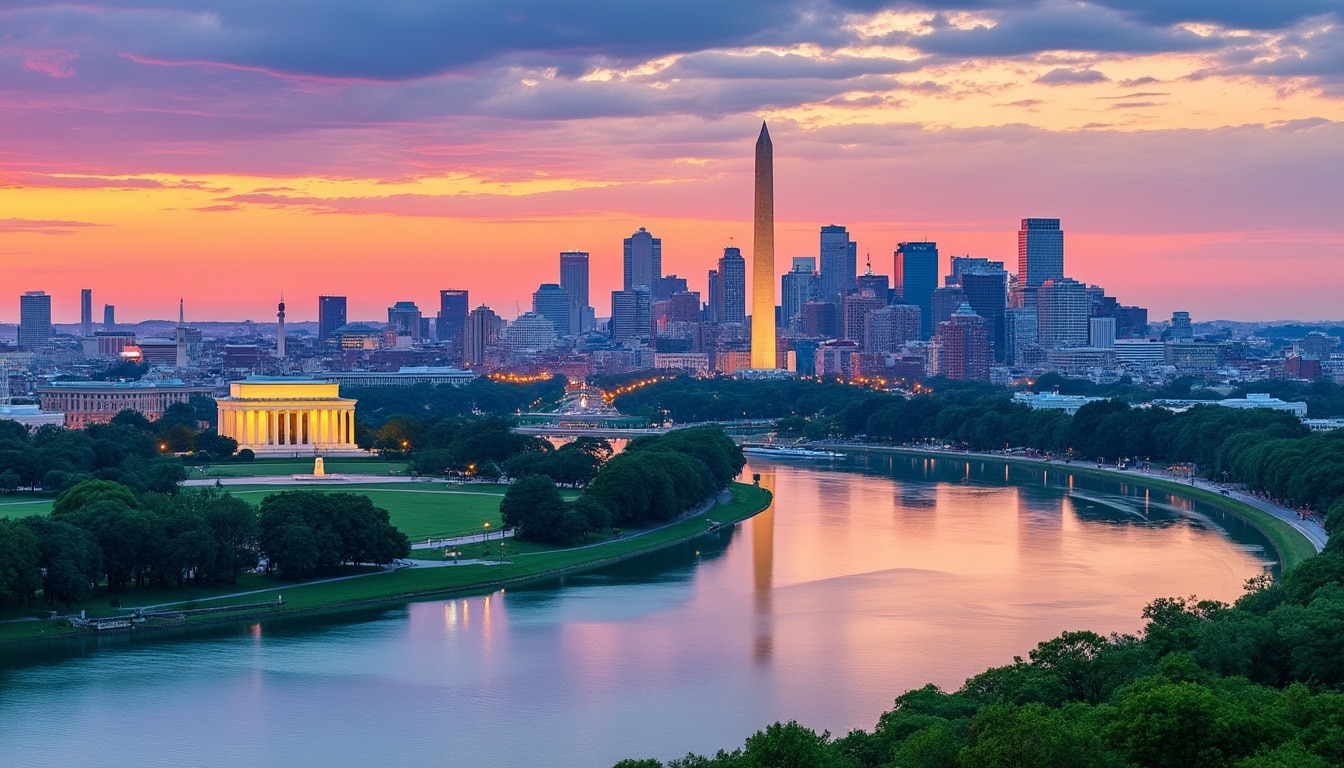 esplora la ricca bellezza naturale e la geografia diversificata di washington dc. scopri i luoghi iconici della città, parchi lussureggianti ed ecosistemi vibranti che mostrano l'unica intersezione tra paesaggi urbani e naturali.